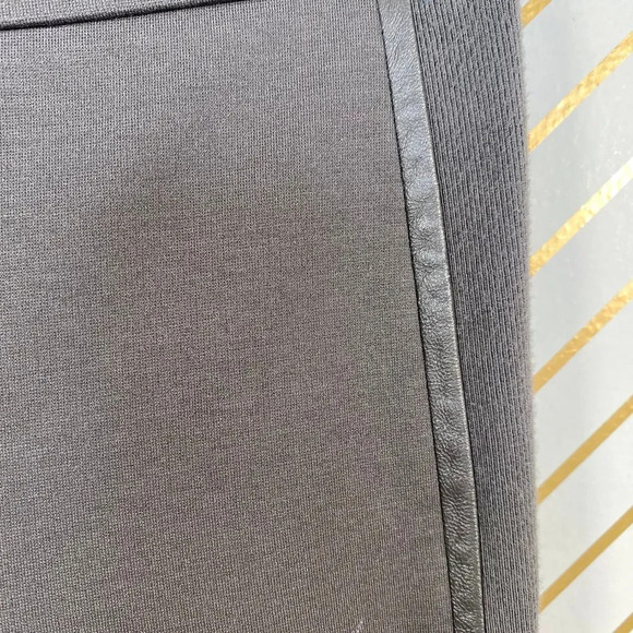 Vince Gray Leather Piped Legging Joggers - Picture 5 of 10